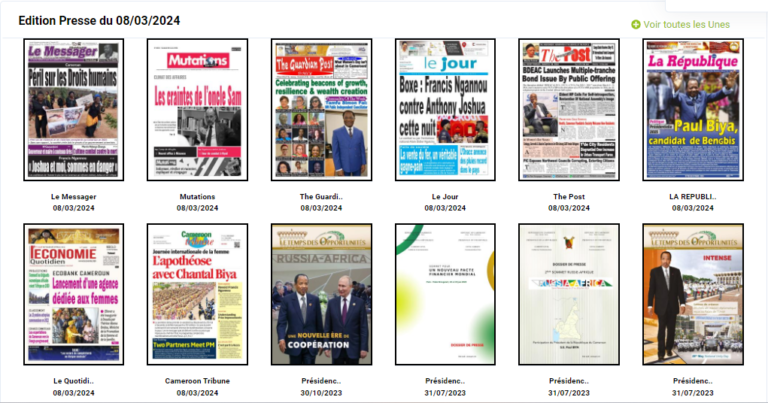 Revue de la presse camerounaise du 08 mars 2024
